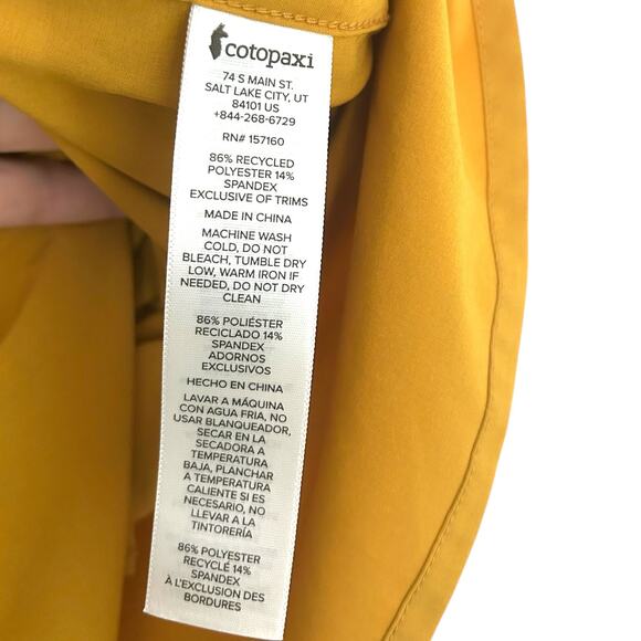 Cotopaxi Cambio Button Up Shirt Mustard Yellow Medium - Picture 5 of 5